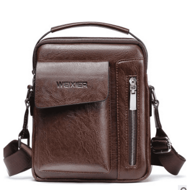 MISLD Crossbody Bag Vintage Shoulder Pack Small Messenger Backpack Mens PU Leather Shoulder Bag Suitable for Cycling or Vacation MISLD Crossbody Bag Vintage Shoulder Pack Small Messenger Backpack Mens PU Leather Shoulder Bag Suitable for Cycling or Vacation